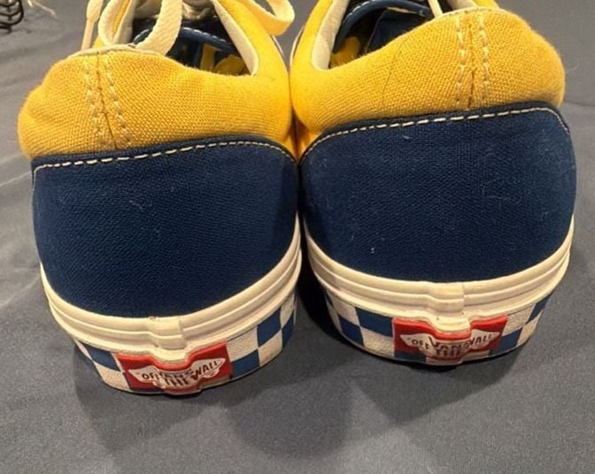 Vans Era BMX Checkerboard Size 10.5 Blue Yellow Shoes 4
