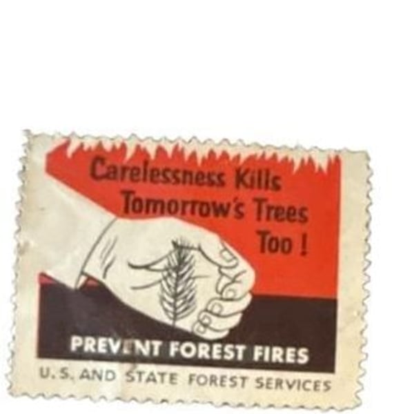 Vintage U.S. And State Forest Services Poster Stamp