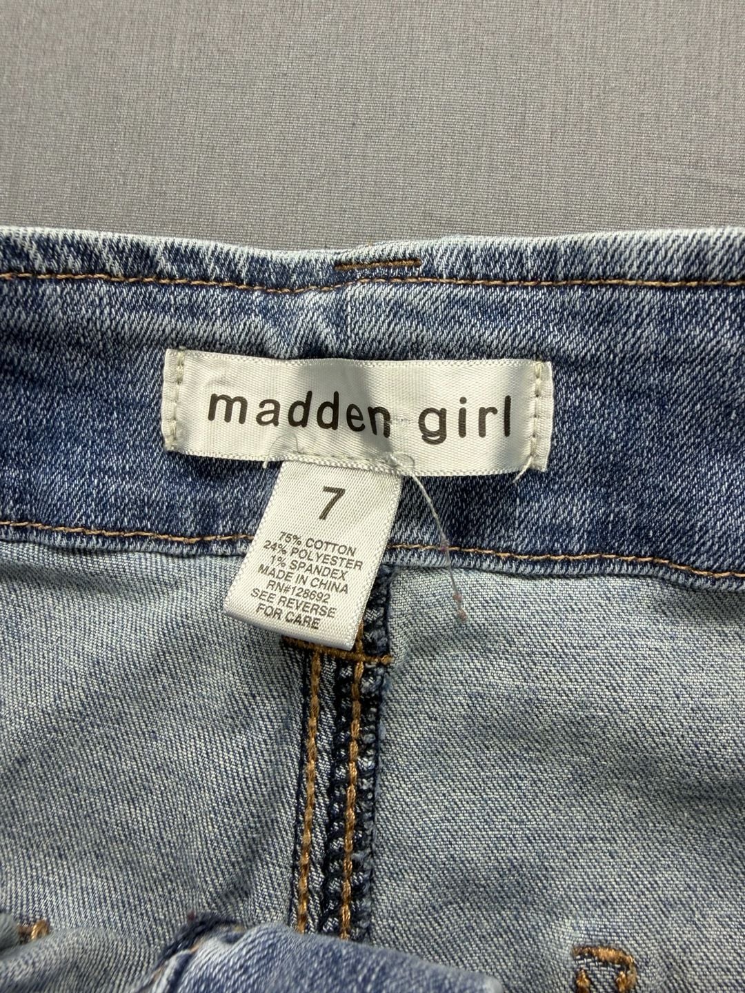 Madden Girl Denim Jeans Light Wash Blue 5