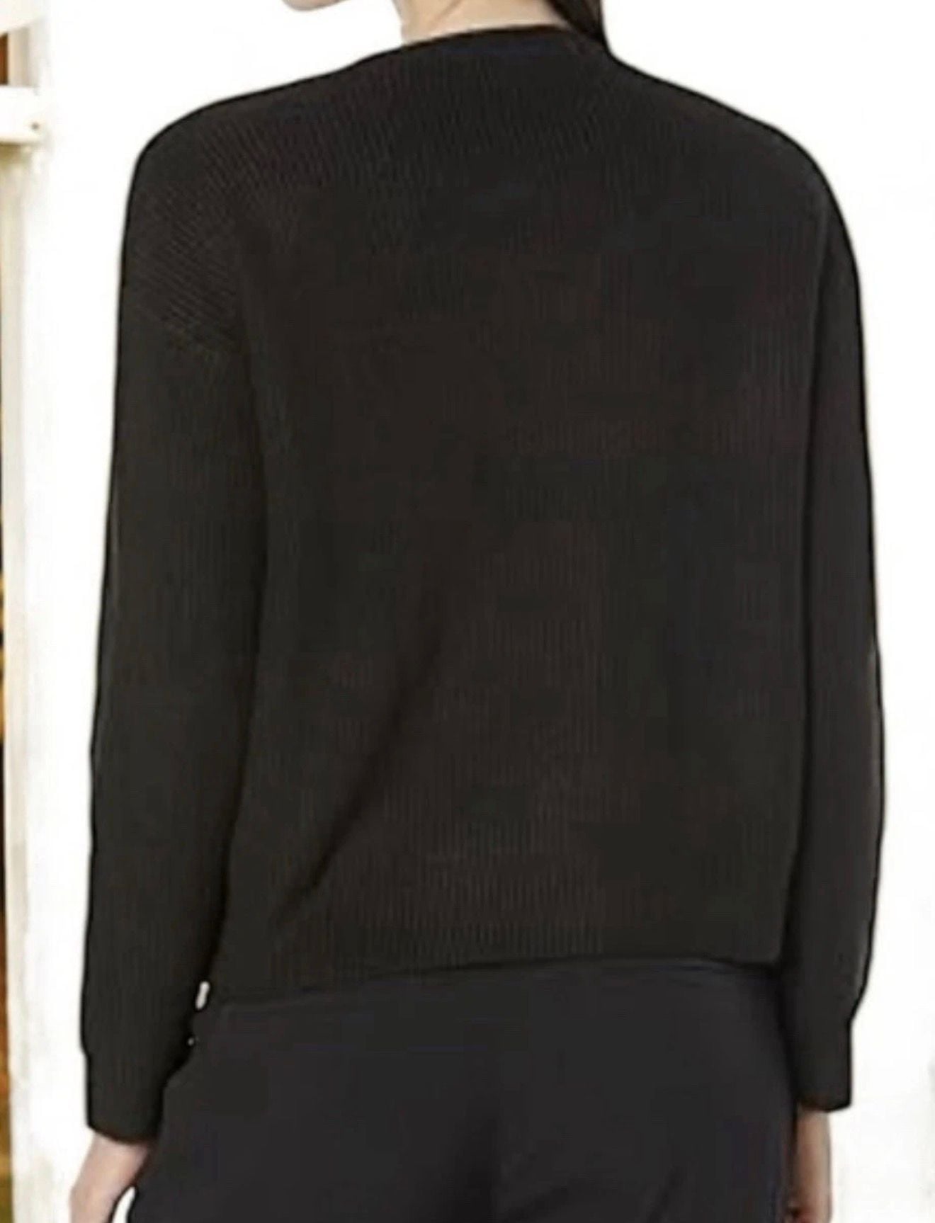 Calvin Klein Sequin Crew Neck Long Sleeve Sweater Black Size S 3