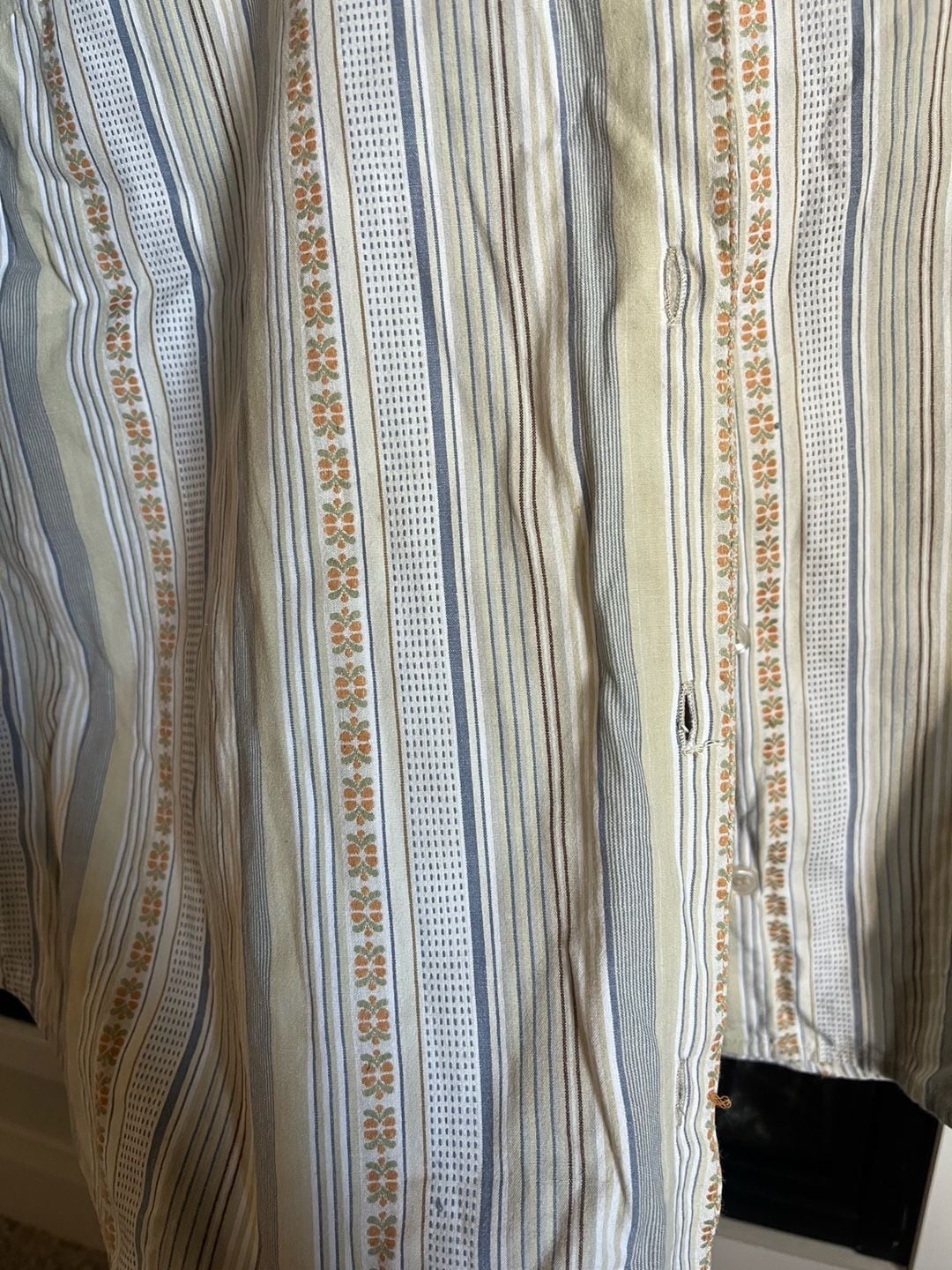 Lemon Grass Button Down Shirt Size L Multicolor Striped Cotton 3