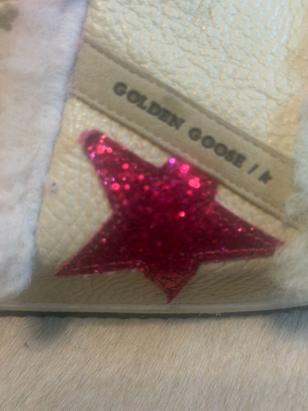 Golden Goose Poolstar Shearling Slides Pink Star 3