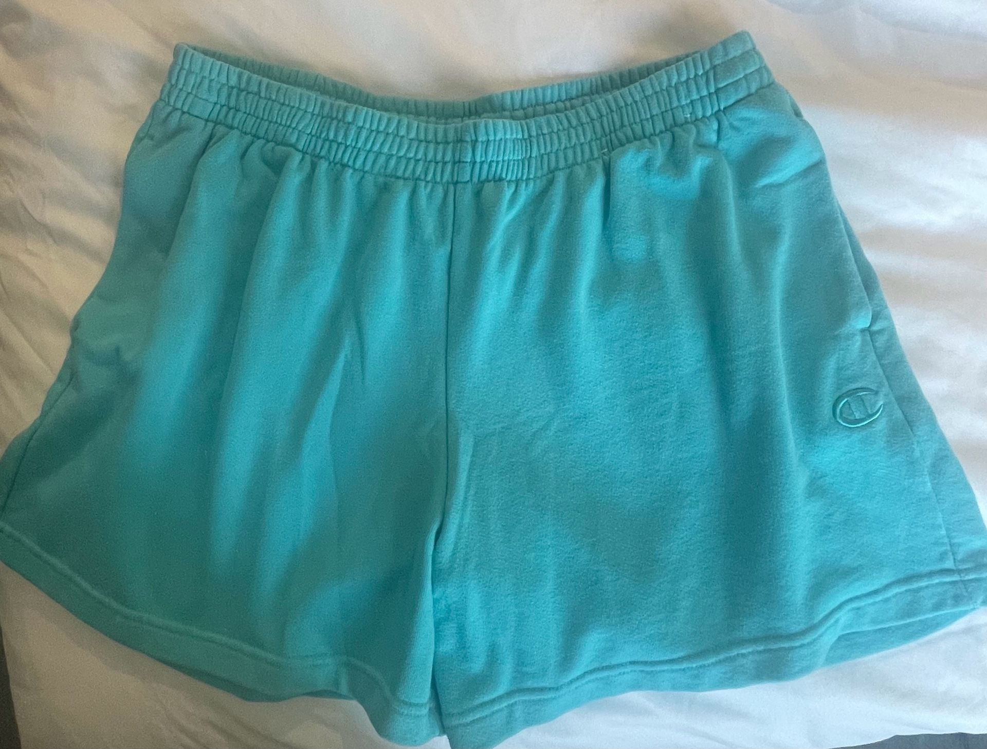 Champion French Terry Short Size L Aqua Blue 2