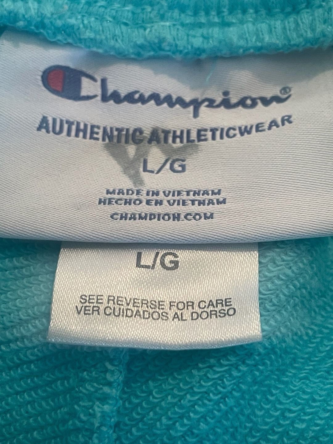 Champion French Terry Short Size L Aqua Blue 5