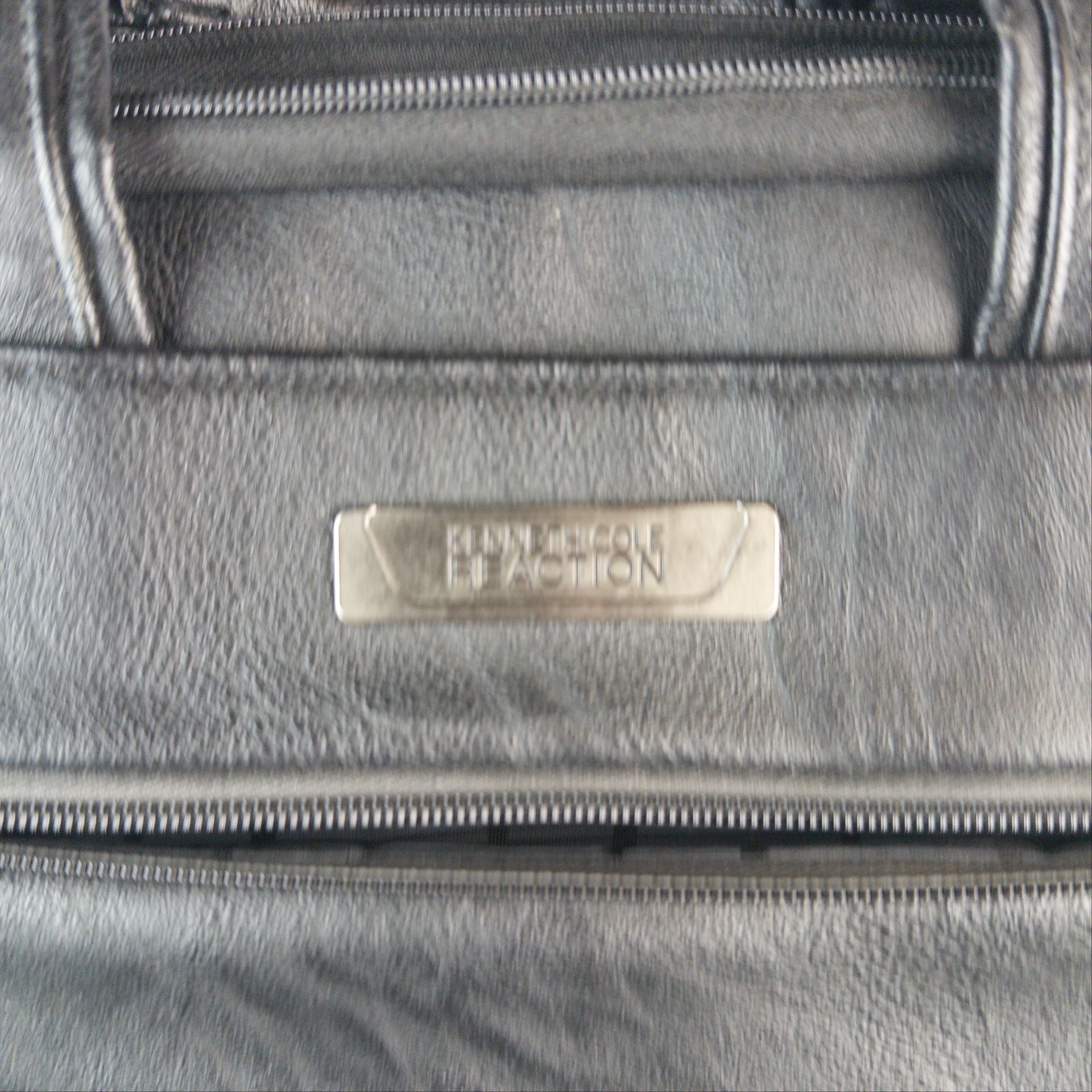 Kenneth Cole Reaction Black Faux Leather Laptop Briefcase Bag 3