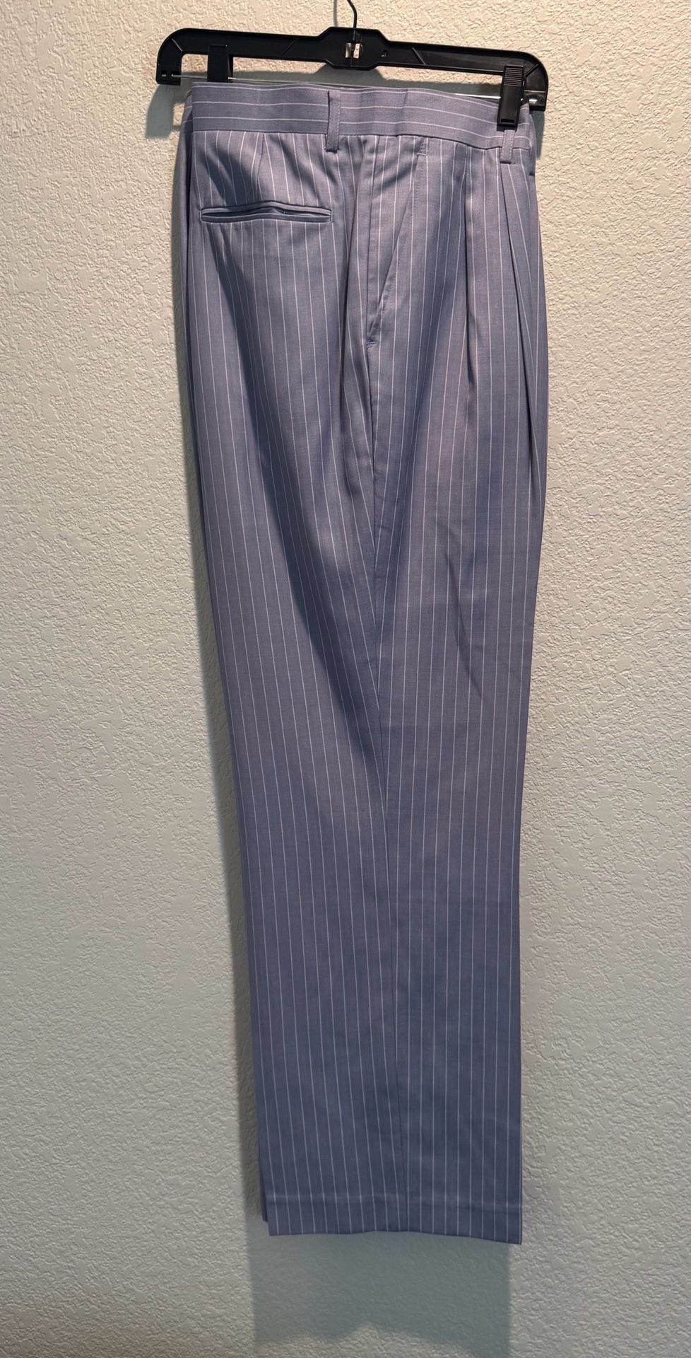 Vittorio St Angelo Pinstripe Dress Pants Blue 40R 2