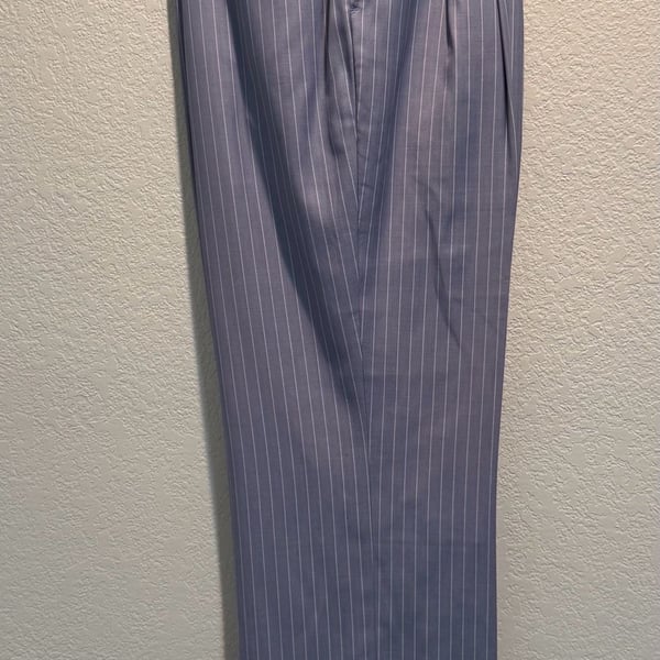 Vittorio St Angelo Pinstripe Dress Pants Blue 40R