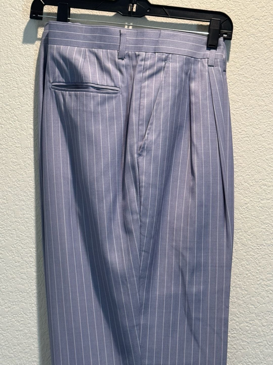 Vittorio St Angelo Pinstripe Dress Pants Blue 40R 3