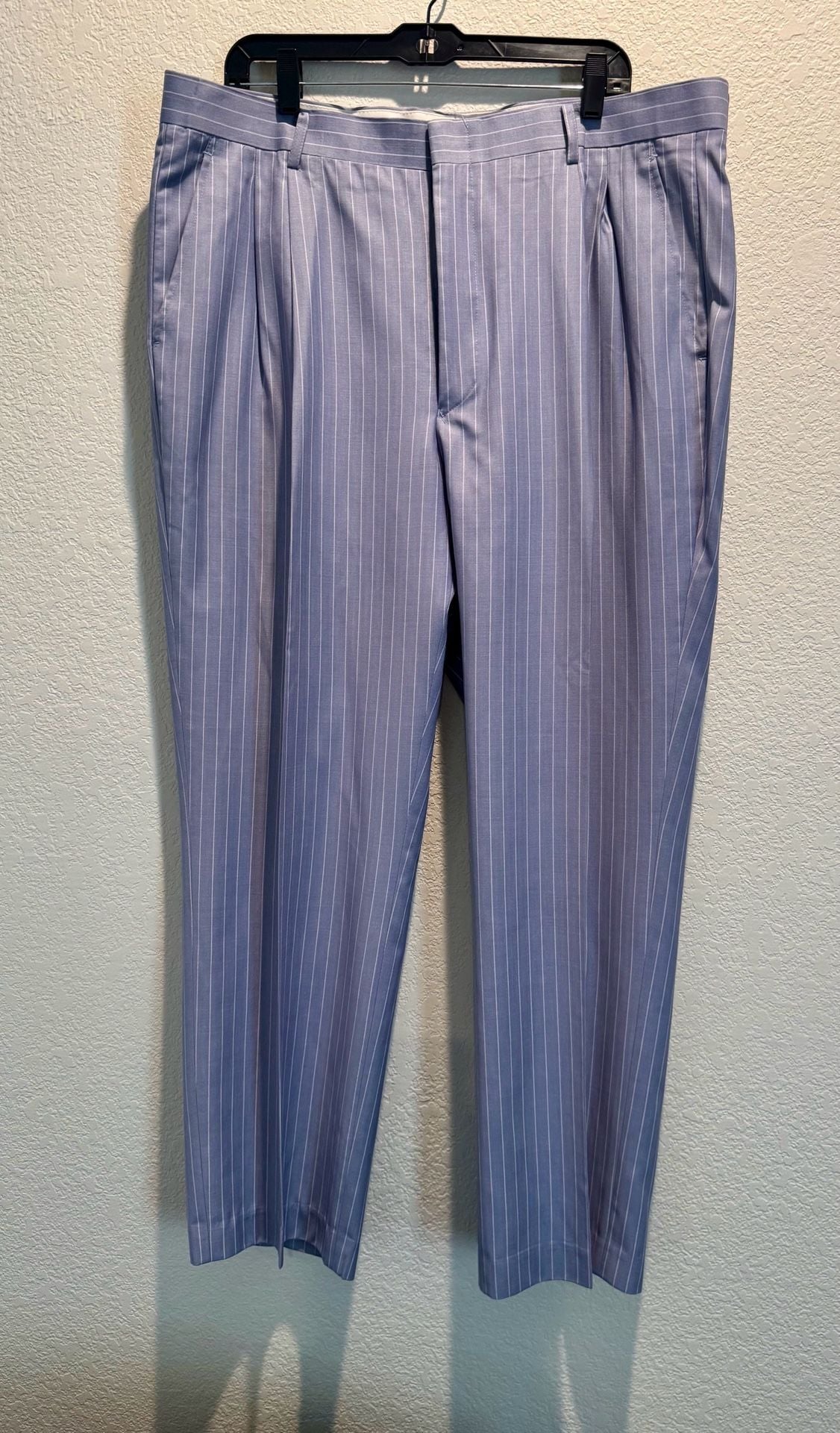 Vittorio St Angelo Pinstripe Dress Pants Blue 40R 4