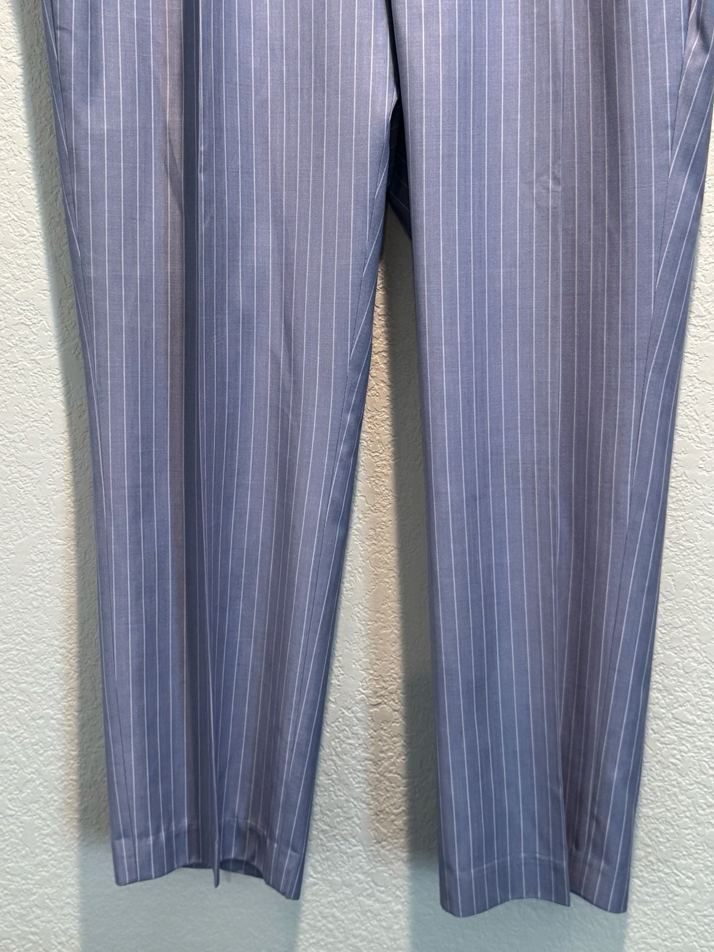 Vittorio St Angelo Pinstripe Dress Pants Blue 40R 6