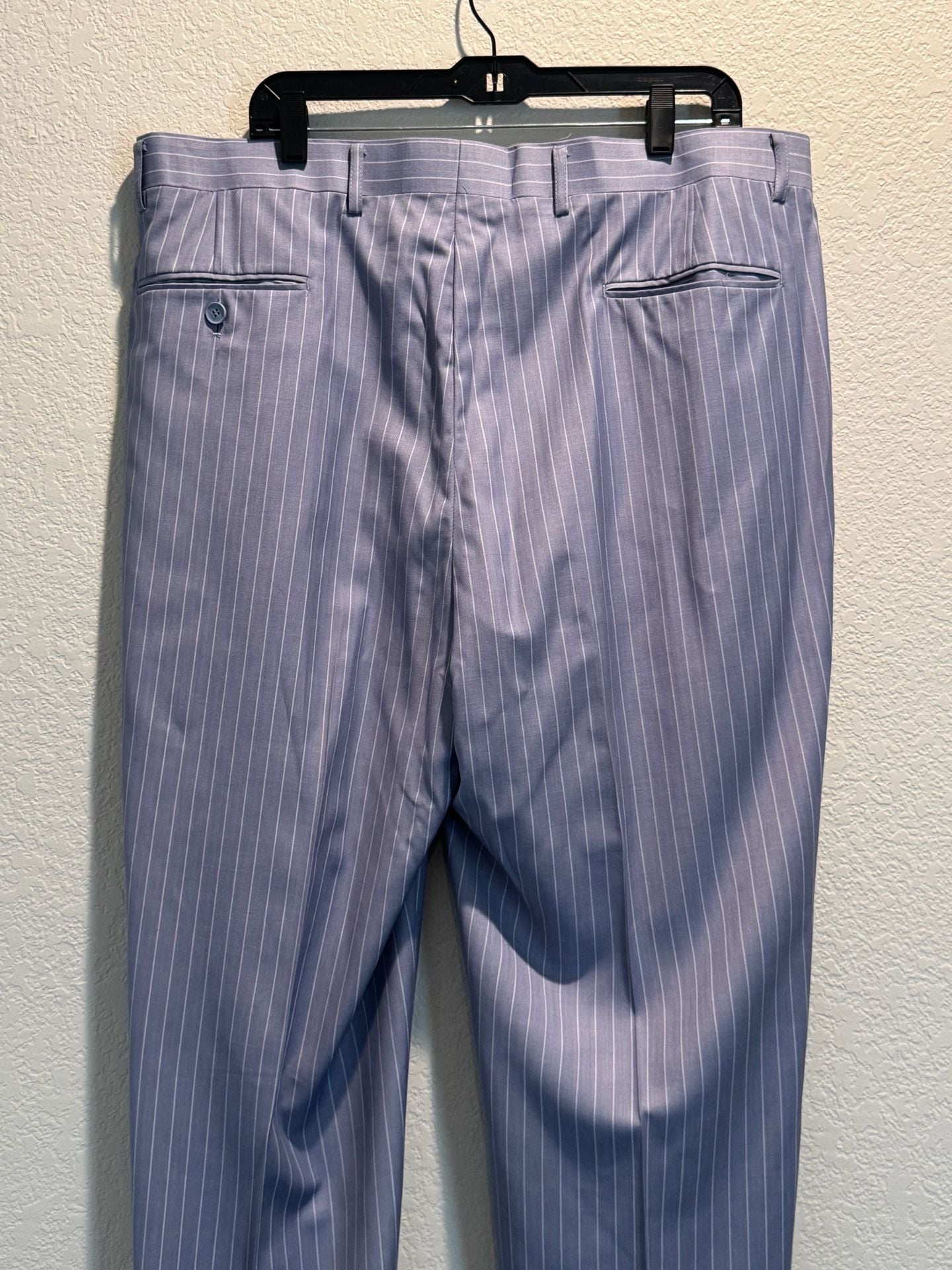 Vittorio St Angelo Pinstripe Dress Pants Blue 40R 8