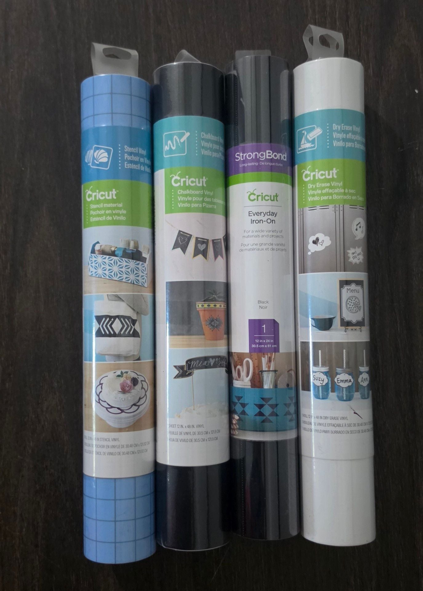 Cricut Vinyl Roll Bundle Set of 4 Assorted Craft Material 1