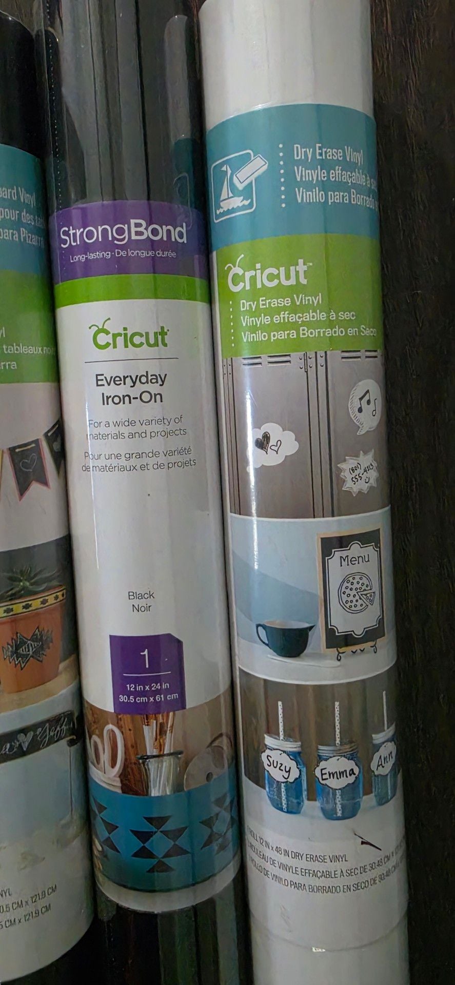 Cricut Vinyl Roll Bundle Set of 4 Assorted Craft Material 3