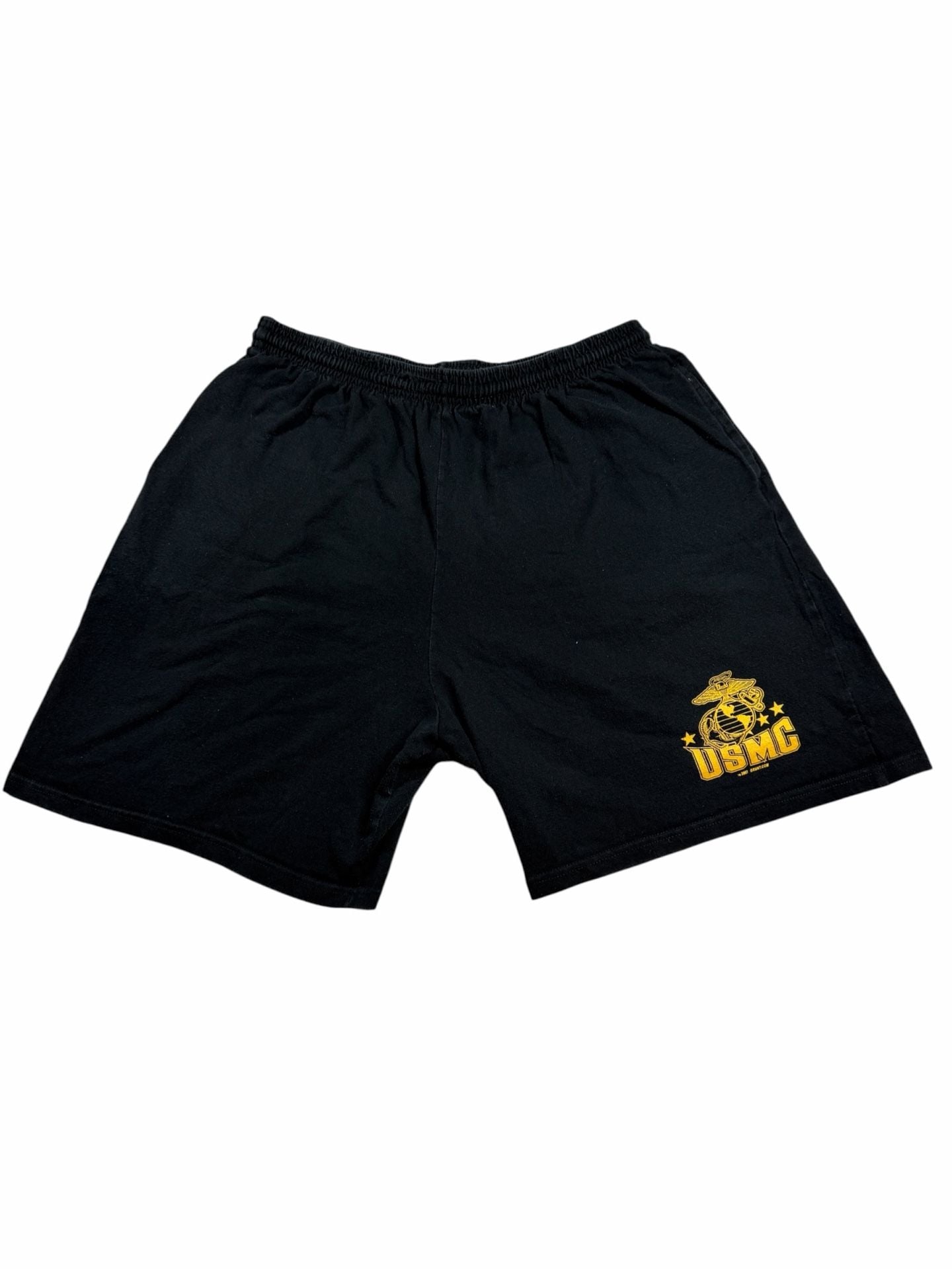 USMC Marines Anvil Men’s XL Black Athletic Shorts Eagle Globe Anchor 2007 2