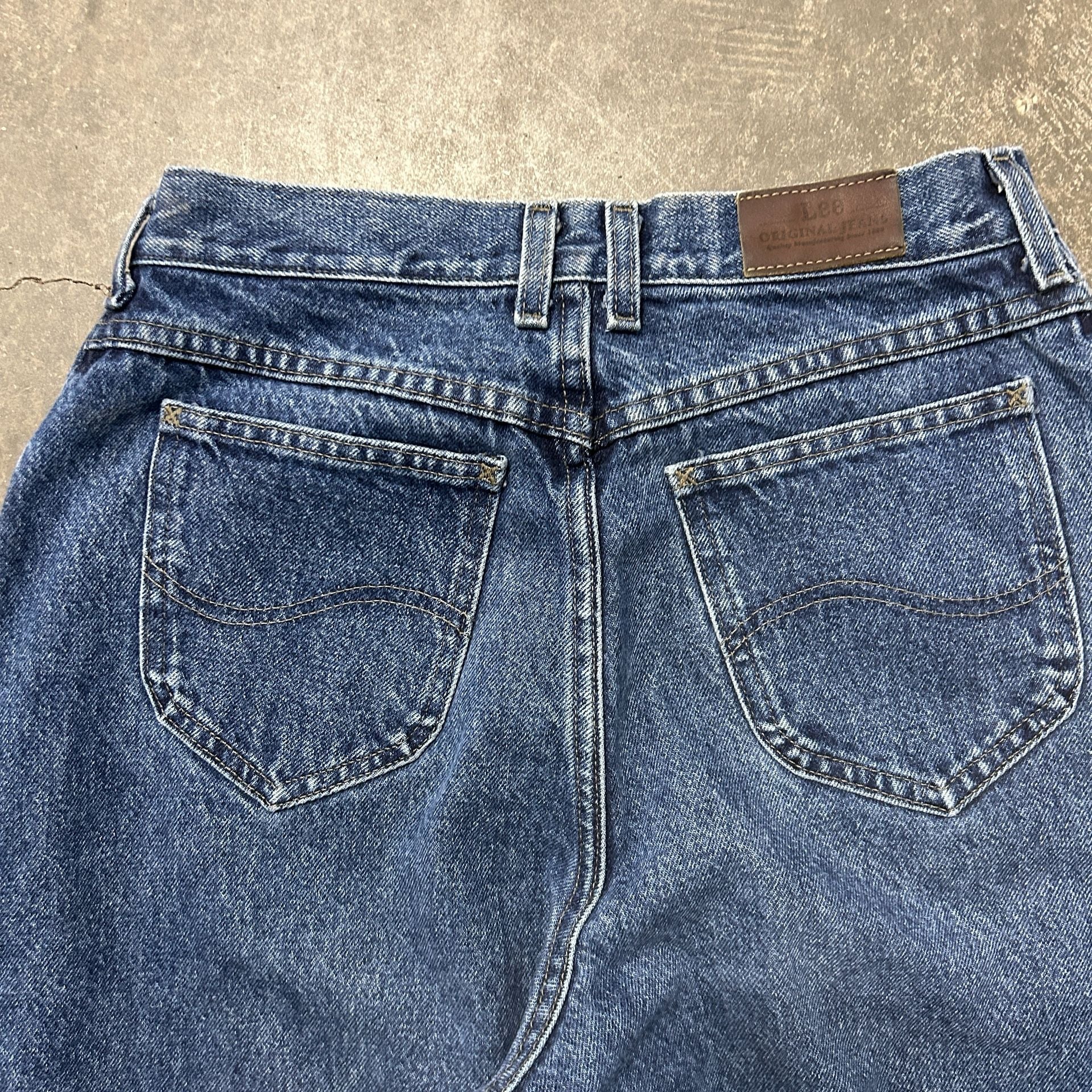 Vintage 90s Lee Original Jeans Women’s High Rise Straight Leg Mom Jeans Dark 5