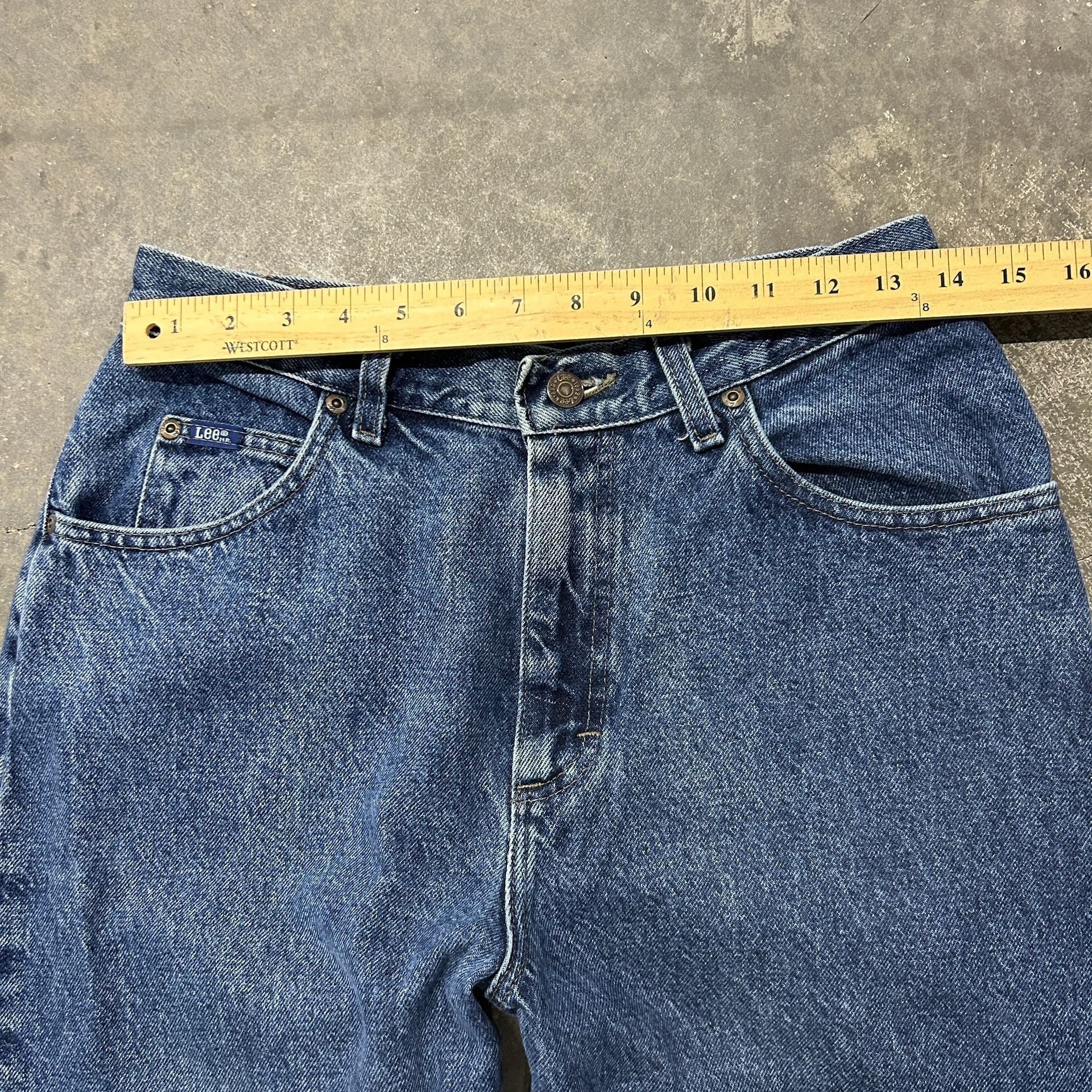 Vintage 90s Lee Original Jeans Women’s High Rise Straight Leg Mom Jeans Dark 7