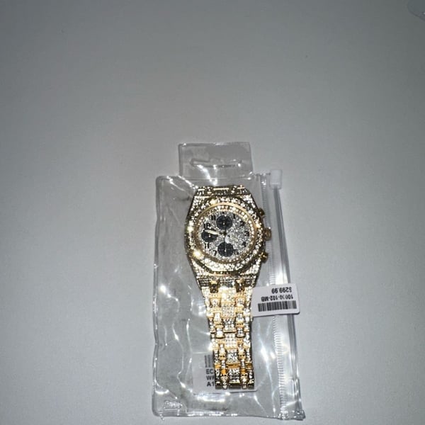 Ice Star Gold Iced Out Octagon Watch 