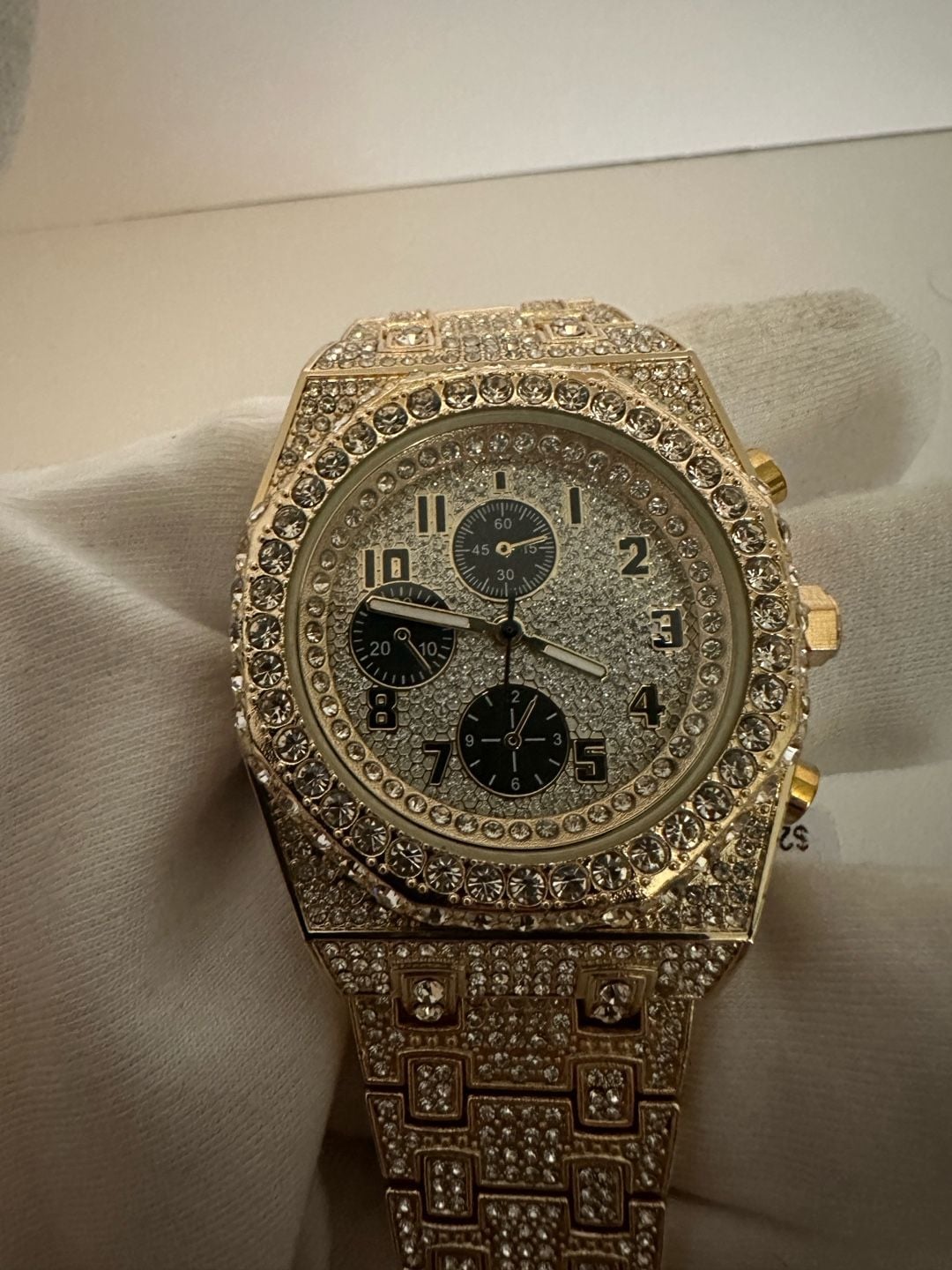 Ice Star Gold Iced Out Octagon Watch 4