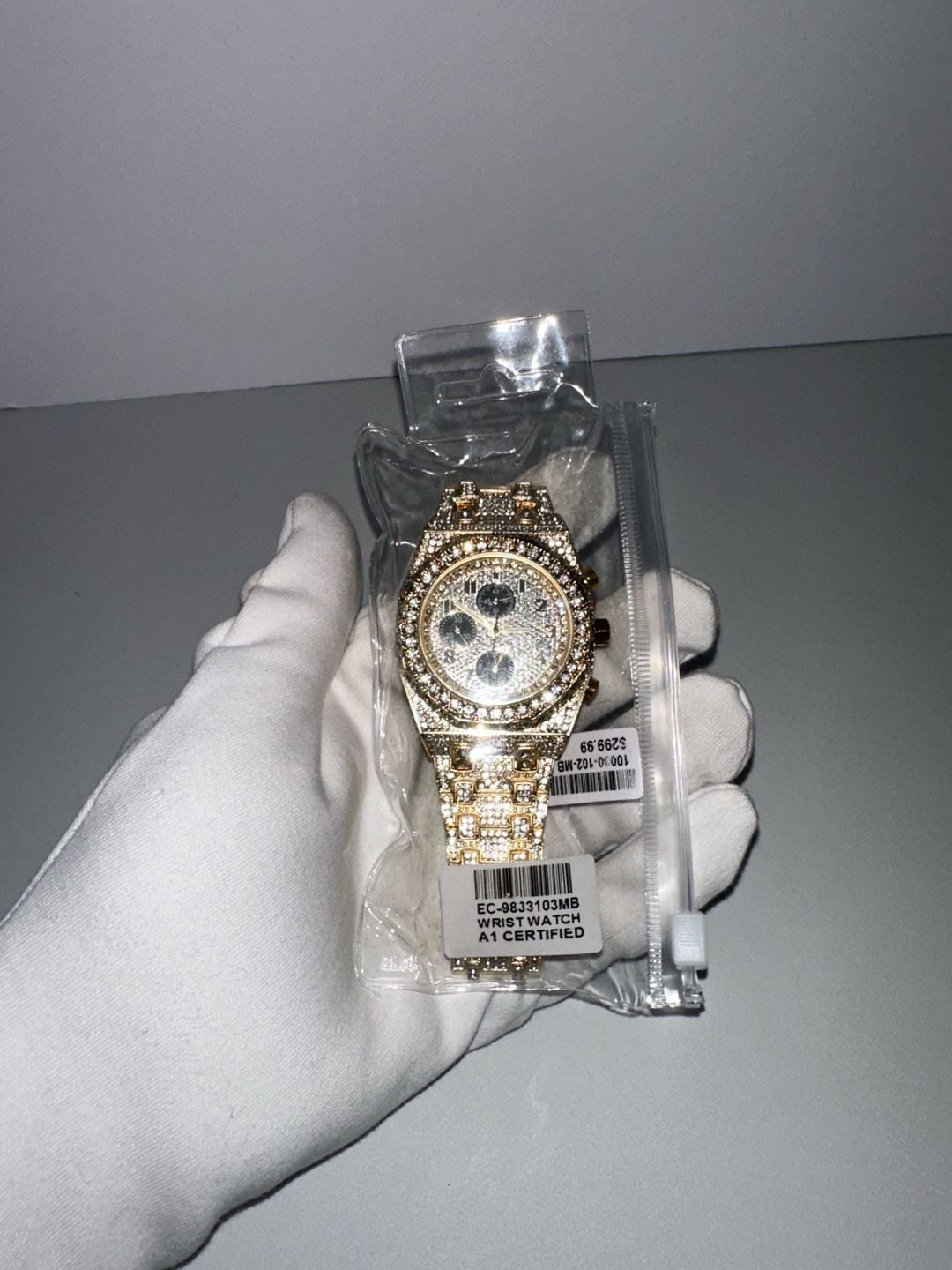 Ice Star Gold Iced Out Octagon Watch 6