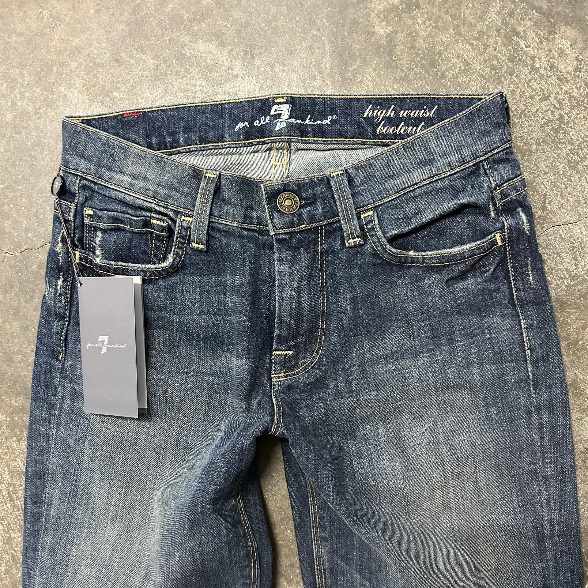 7 For All Mankind High Waist Bootcut Jeans Size 24 Blue NWT 4