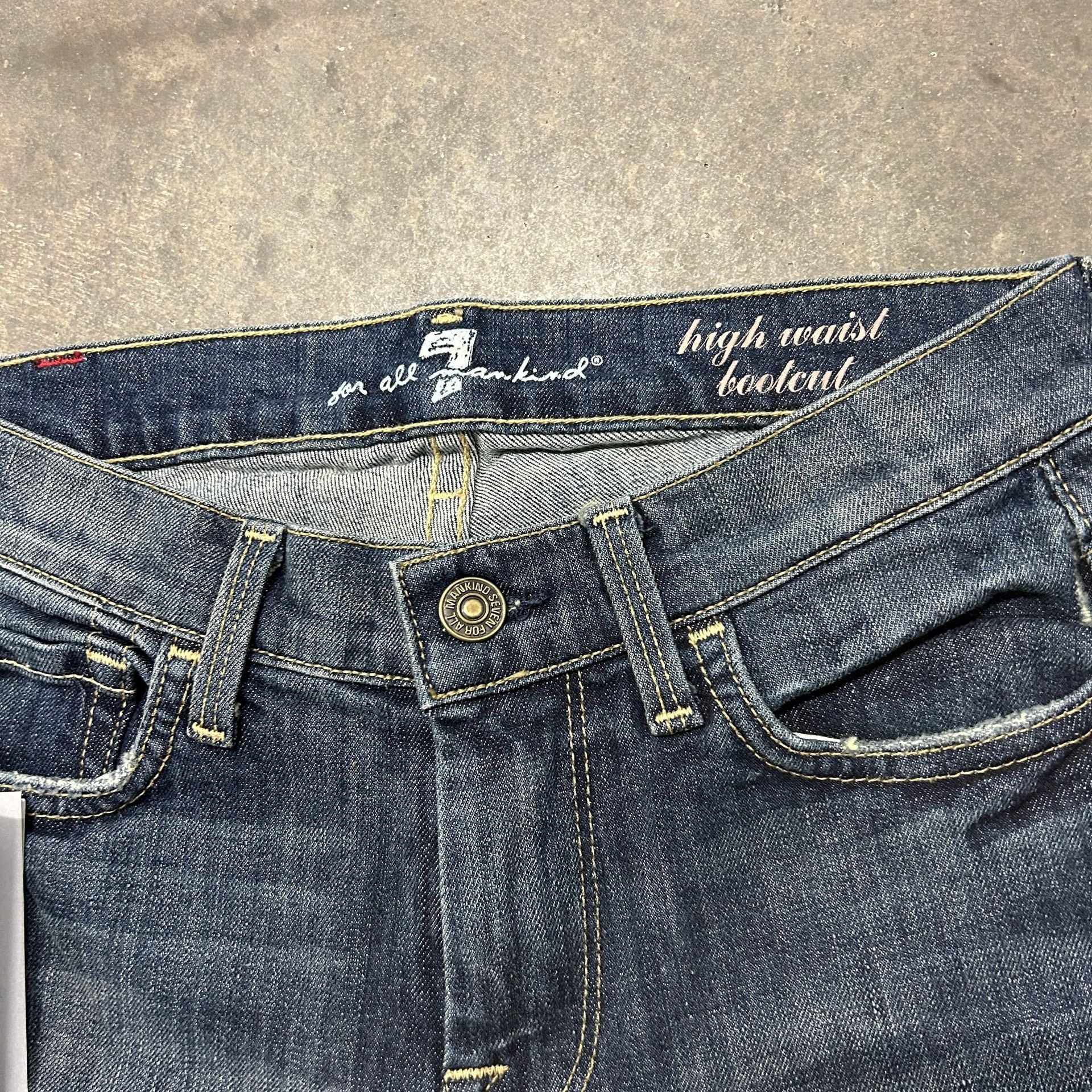7 For All Mankind High Waist Bootcut Jeans Size 24 Blue NWT 7
