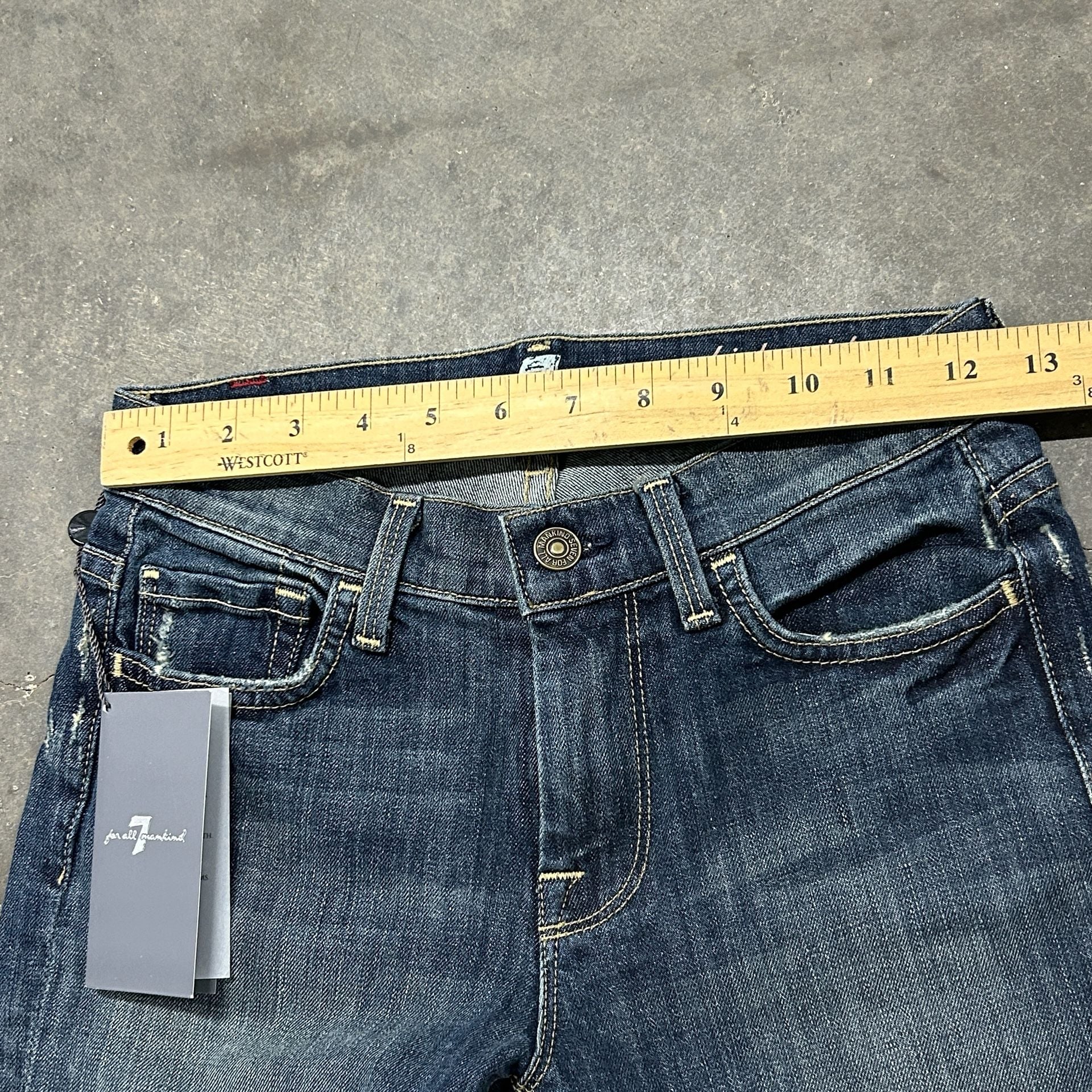 7 For All Mankind High Waist Bootcut Jeans Size 24 Blue NWT 8