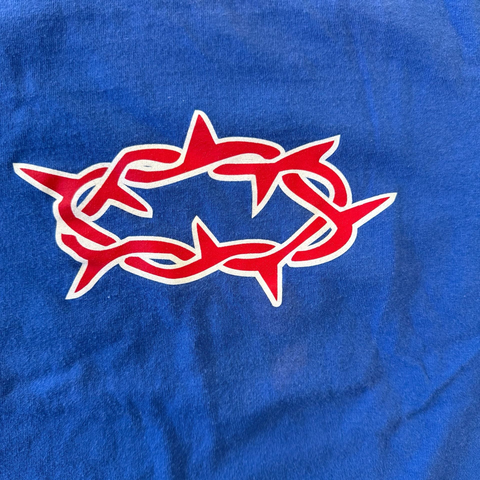 Crown Of Thorns Graphic Jesus Tee Style Blue Kids Medium 9/10 3