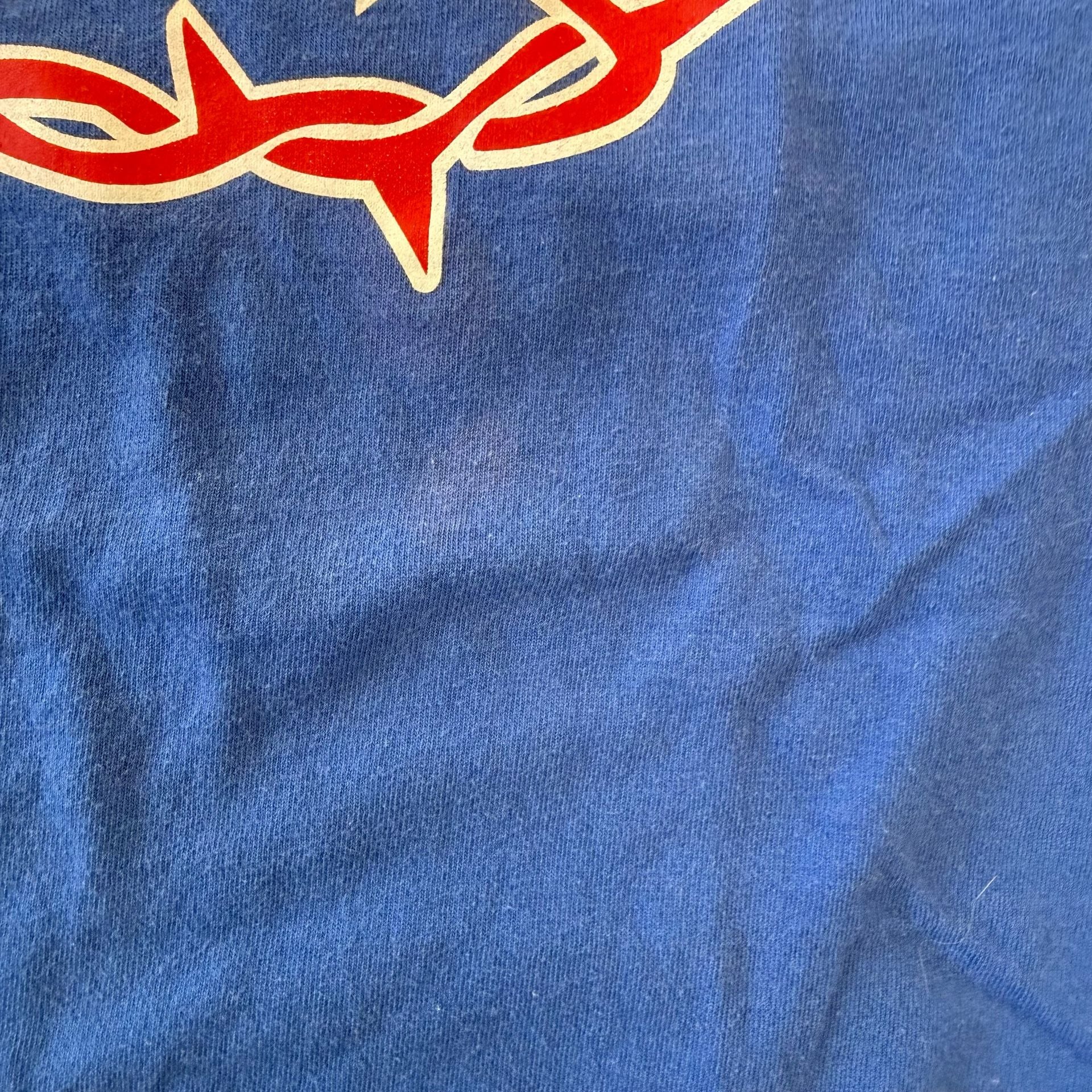 Crown Of Thorns Graphic Jesus Tee Style Blue Kids Medium 9/10 5