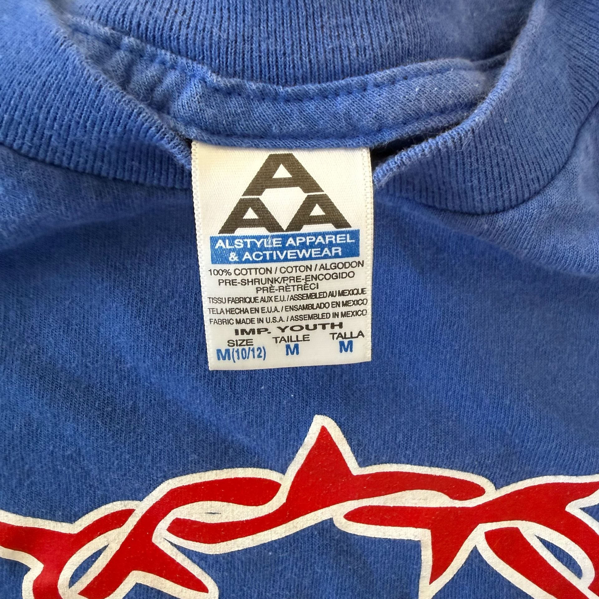 Crown Of Thorns Graphic Jesus Tee Style Blue Kids Medium 9/10 6
