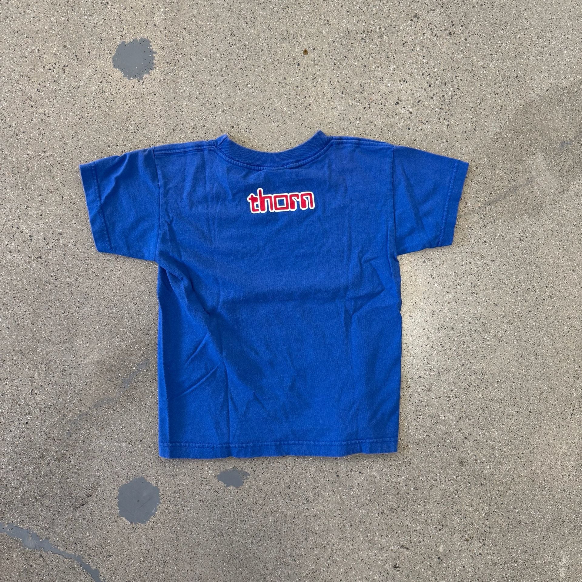 Crown Of Thorns Graphic Jesus Tee Style Blue Kids Medium 9/10 7