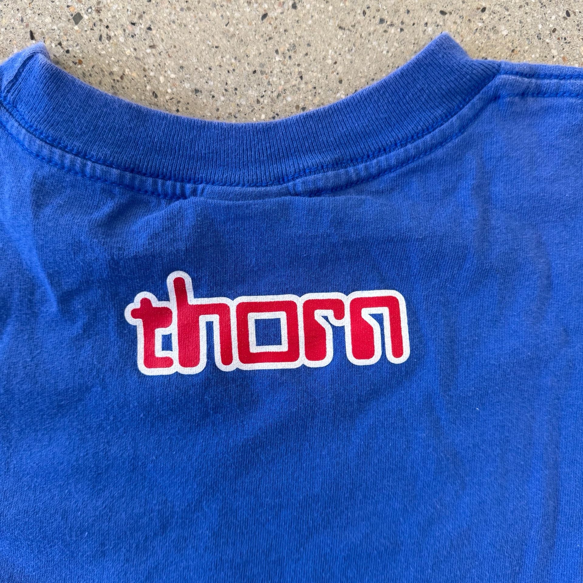 Crown Of Thorns Graphic Jesus Tee Style Blue Kids Medium 9/10 8