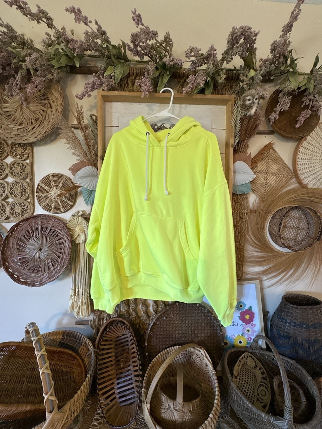 Free people movement NWOT Neon Yellow Hoodie large best 2