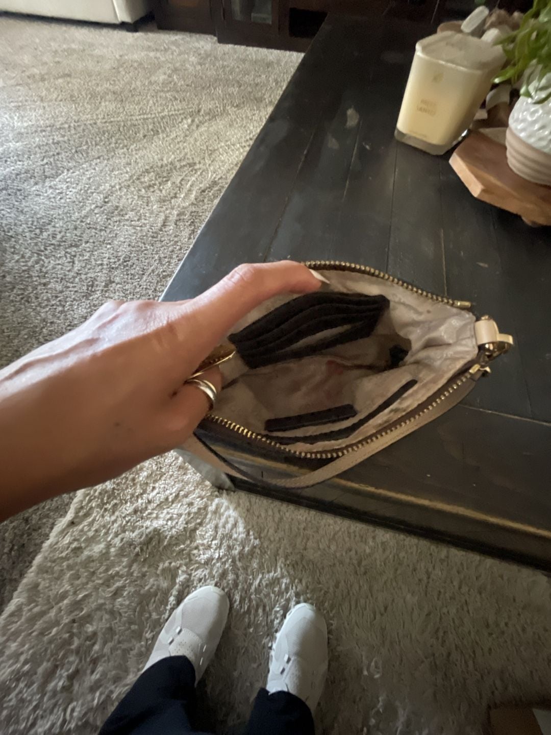 Michael Kors Jet Set Signature Brown Logo Wristlet 7