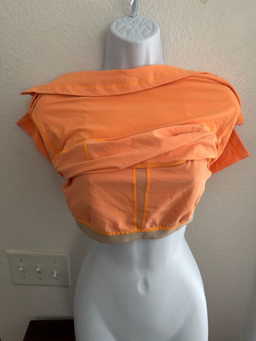 Lululemon Track and Train Tank Top Orange Activewear Shelf Bra 7