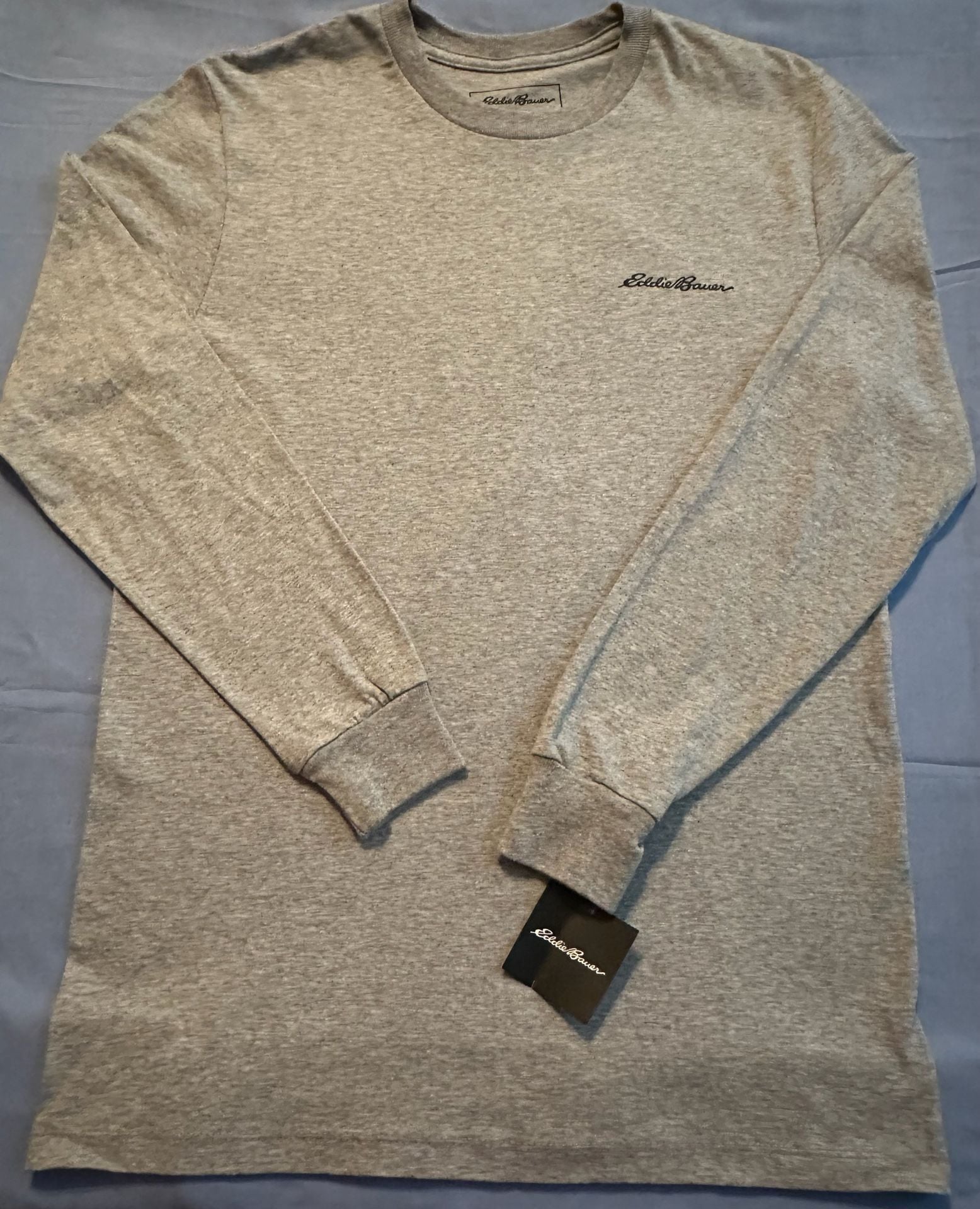 NWT - Eddie Bauer Long Sleeve Eagle Graphic Tee, Size Small, Gray 3