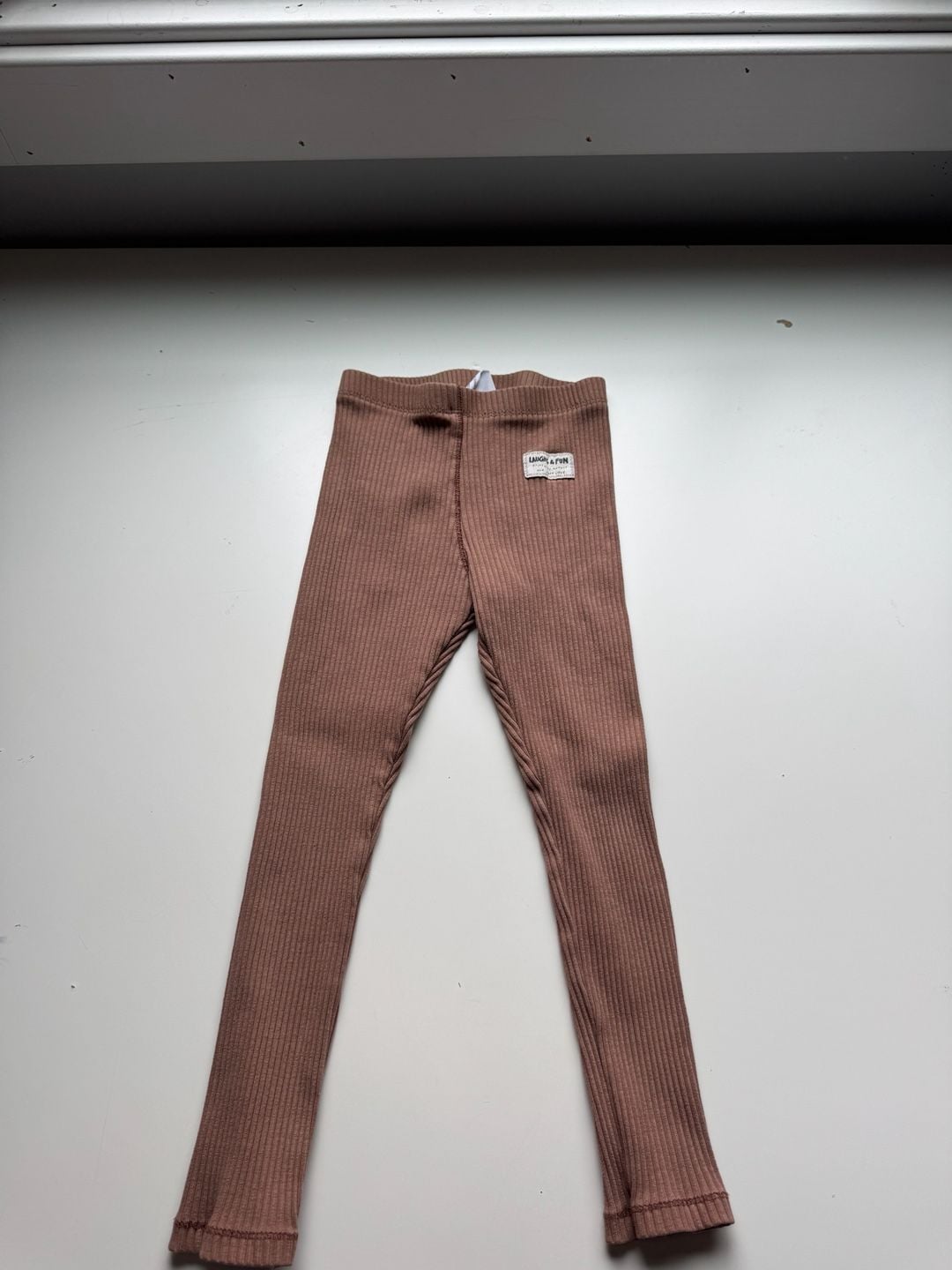 Zara Ribbed Leggings Size 5-6 Years Brown 2