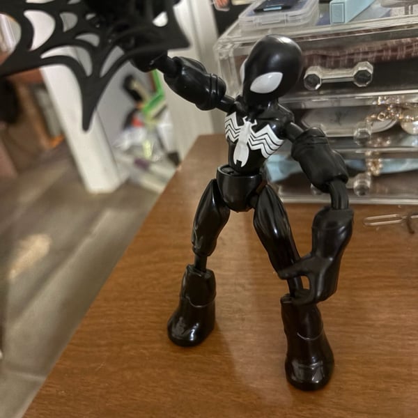 Hasbro Marvel Spider-Man Bend and Flex Black Suit Action Figure with Web
