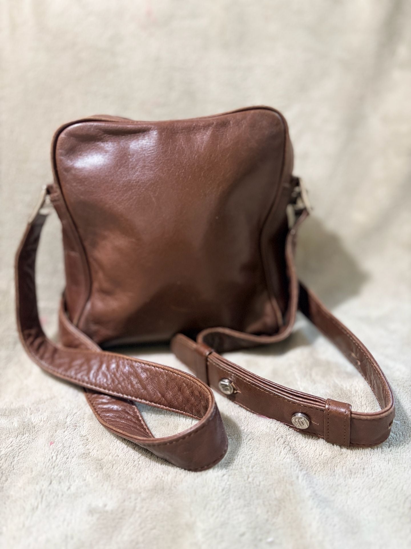 DKNY Brown Leather Crossbody Bag 4