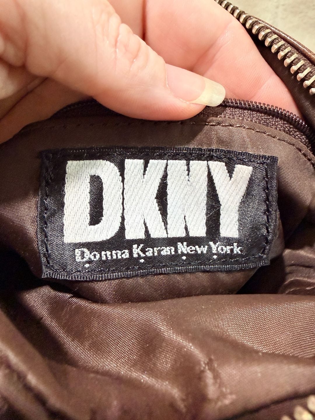 DKNY Brown Leather Crossbody Bag 8