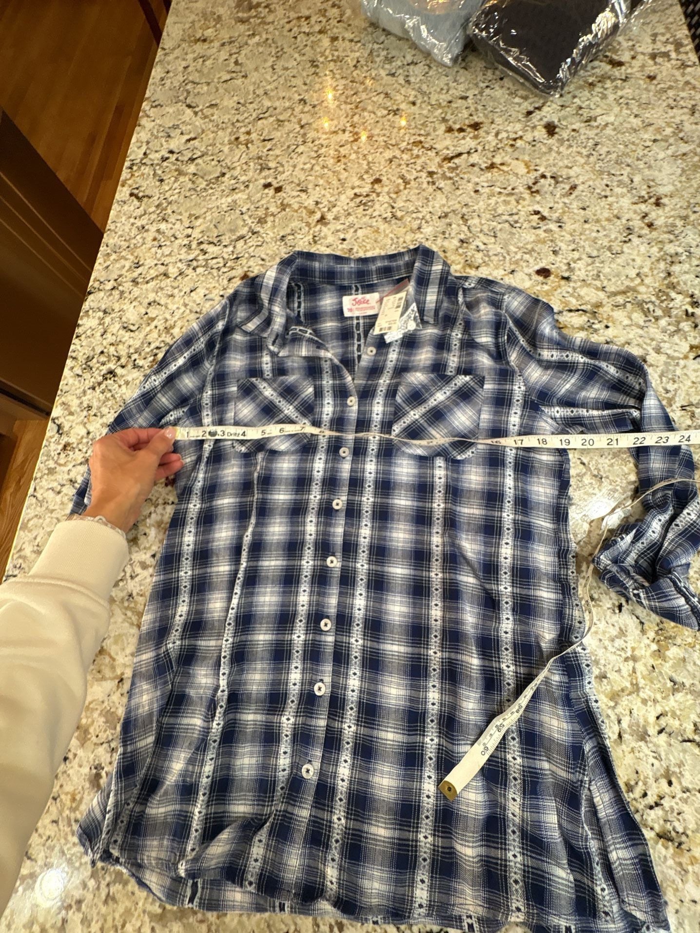 Justice flannel shirt Two Pockets-Girls 16 Western Cozy 5