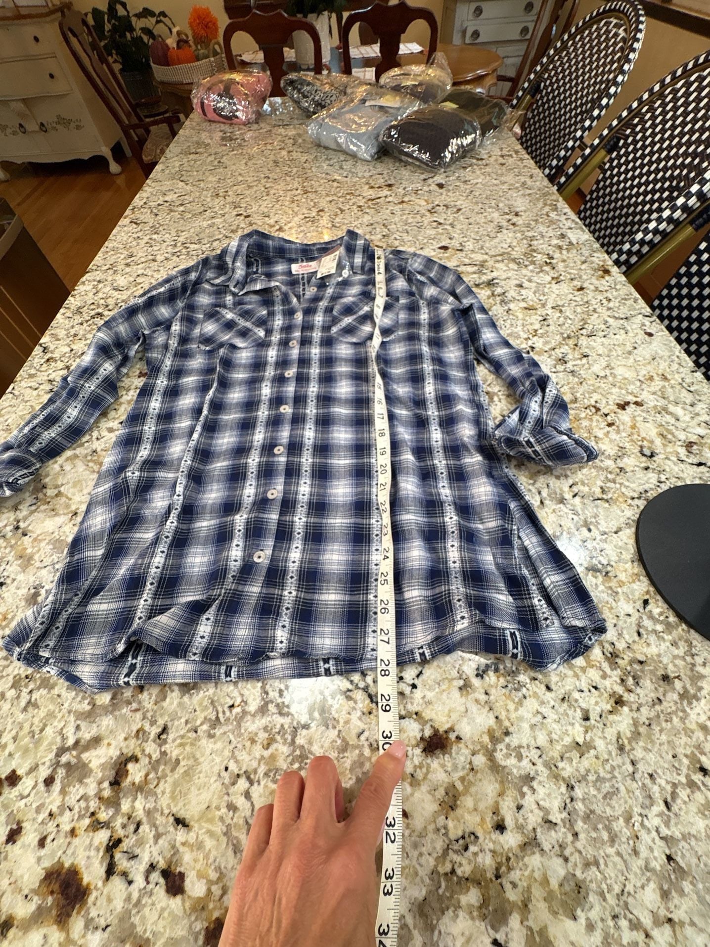 Justice flannel shirt Two Pockets-Girls 16 Western Cozy 4
