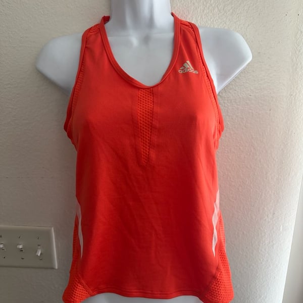Adidas Climacool Tank Top Orange Athletic Racerback