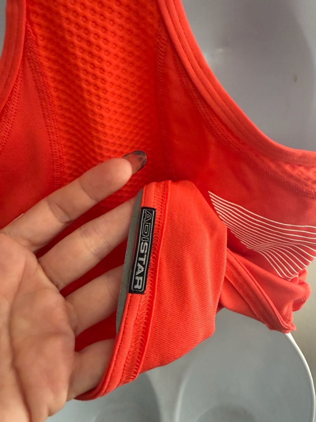 Adidas Climacool Tank Top Orange Athletic Racerback 8