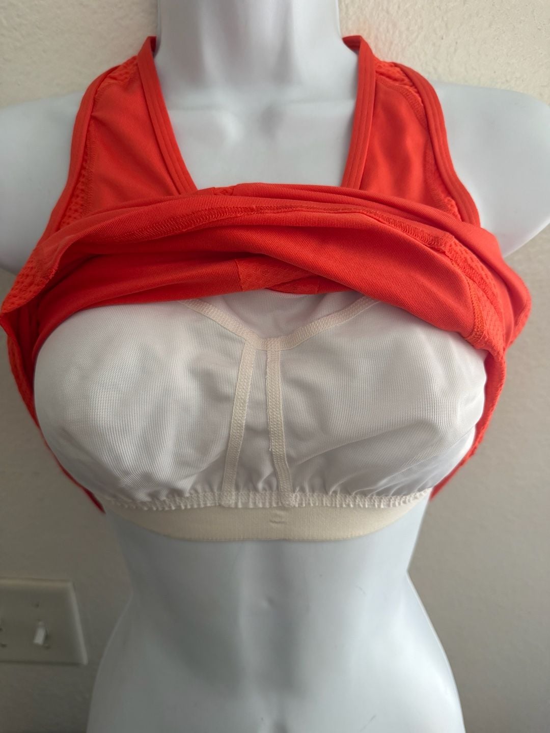 Adidas Climacool Tank Top Orange Athletic Racerback 10