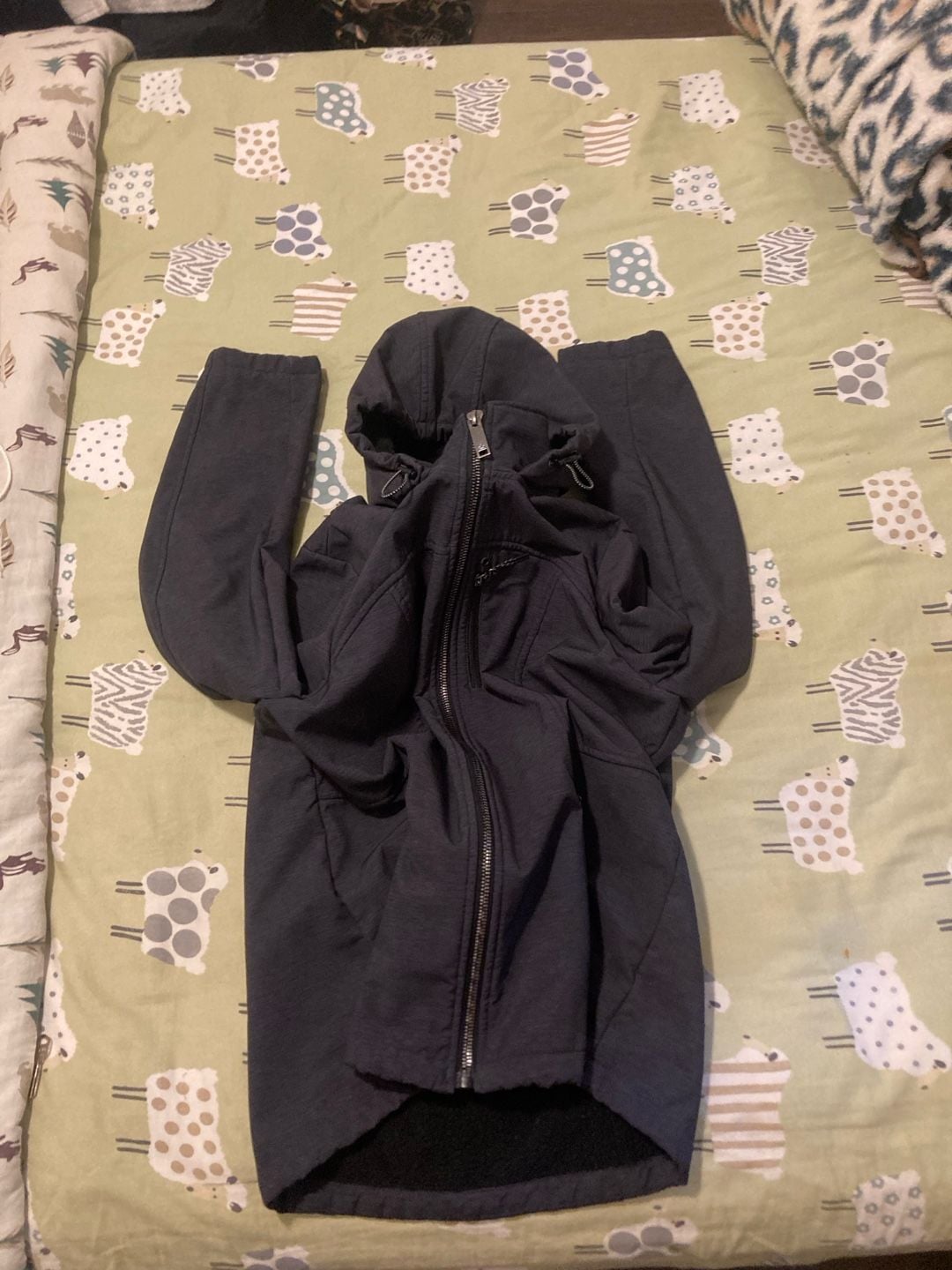 HFX Outdoors Softshell Jacket Size XL/TG Gray Hooded Fleece Lined 7