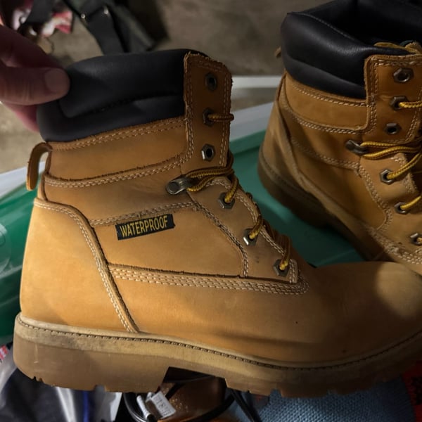 Brahma Hubert Waterproof Work Boots Size 12 XW Wheat Leather