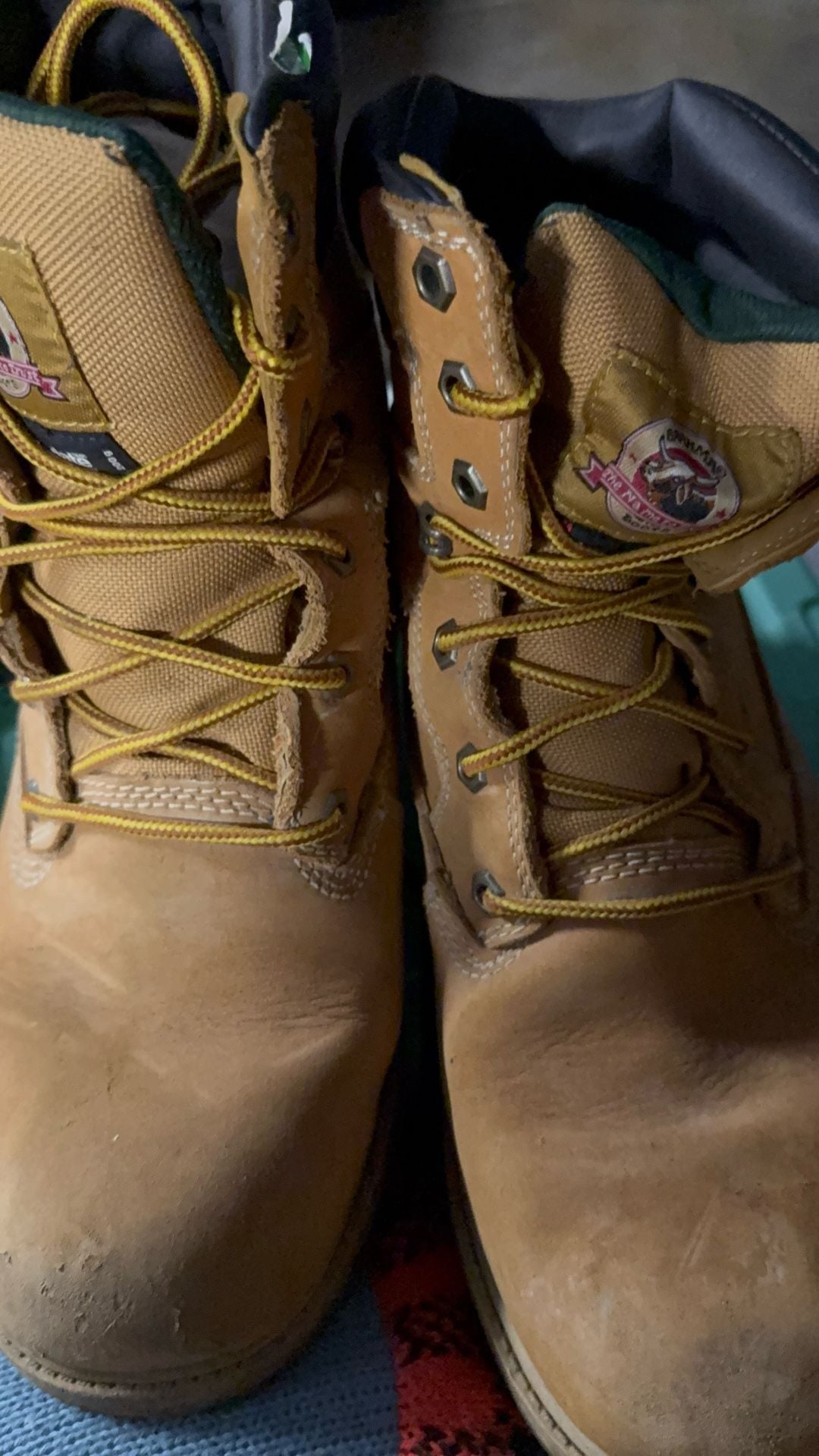 Brahma Hubert Waterproof Work Boots Size 12 XW Wheat Leather 3