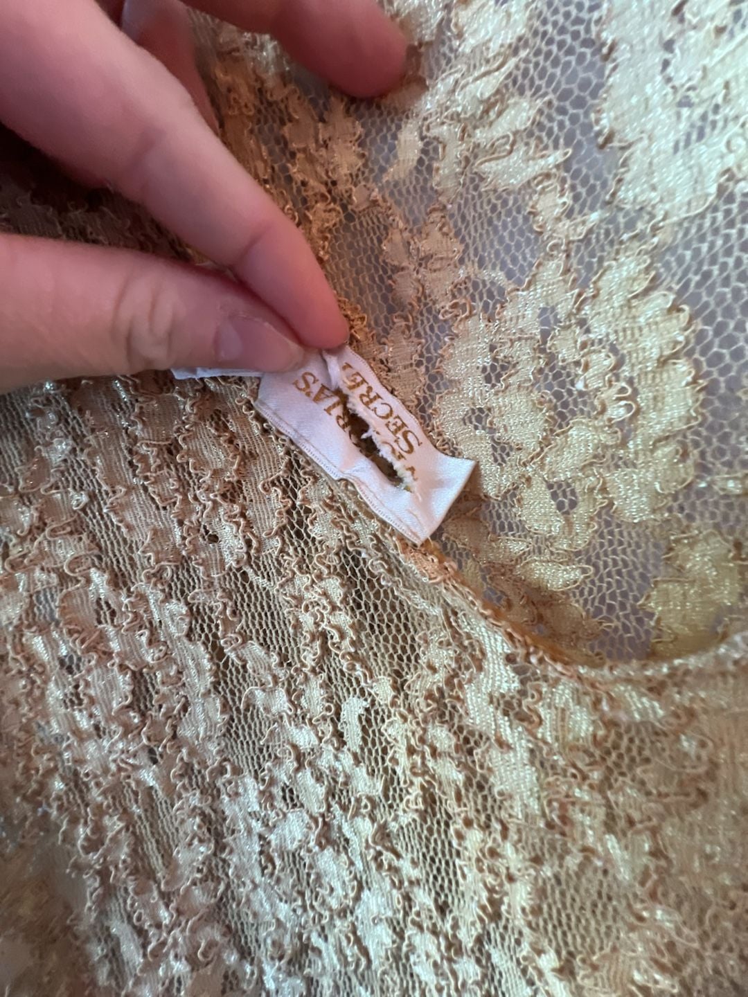 RARE VICTORIA SECRETS 70's SEXY LACE MAXI DRESS GORGEOUS BRIDE WEDDING M 7