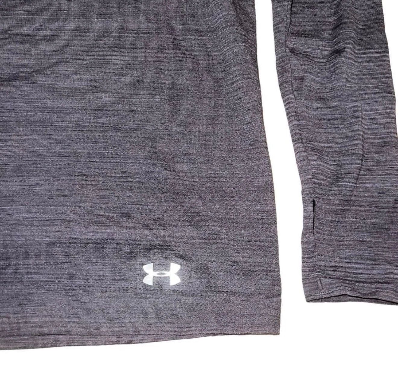 Under Armour Threadborne Seamless Long Sleeve Size XS Grey Open Back Top 4