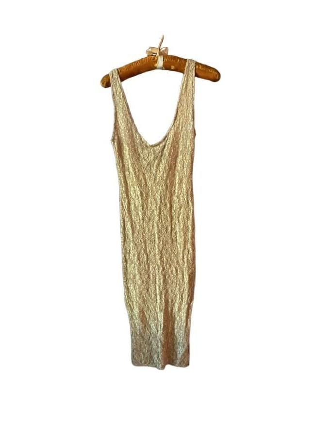 RARE VICTORIA SECRETS 70's SEXY LACE MAXI DRESS GORGEOUS BRIDE WEDDING M 2